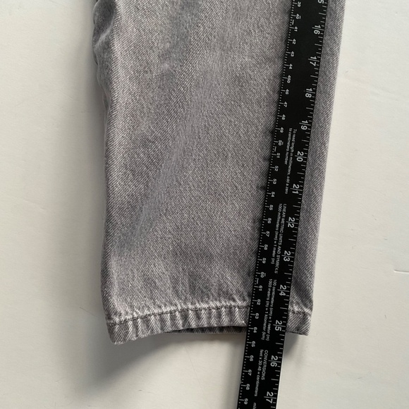 ZARA Womens Paperbag Mom Jeans Sz 6 Gray High Waist On Trend Y2K Grunge Comfort - Picture 7 of 10
